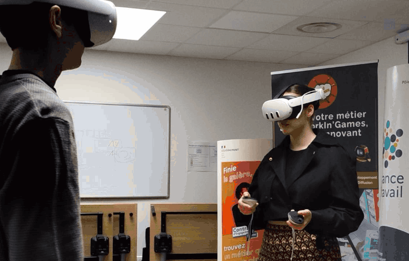 Atelier de découverte des métiers en réalité virtuelle à France Travail