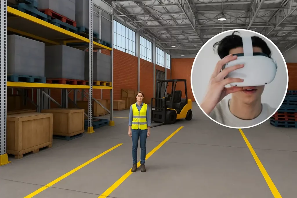 Environnement d’entrepôt en VR pour formation professionnelle