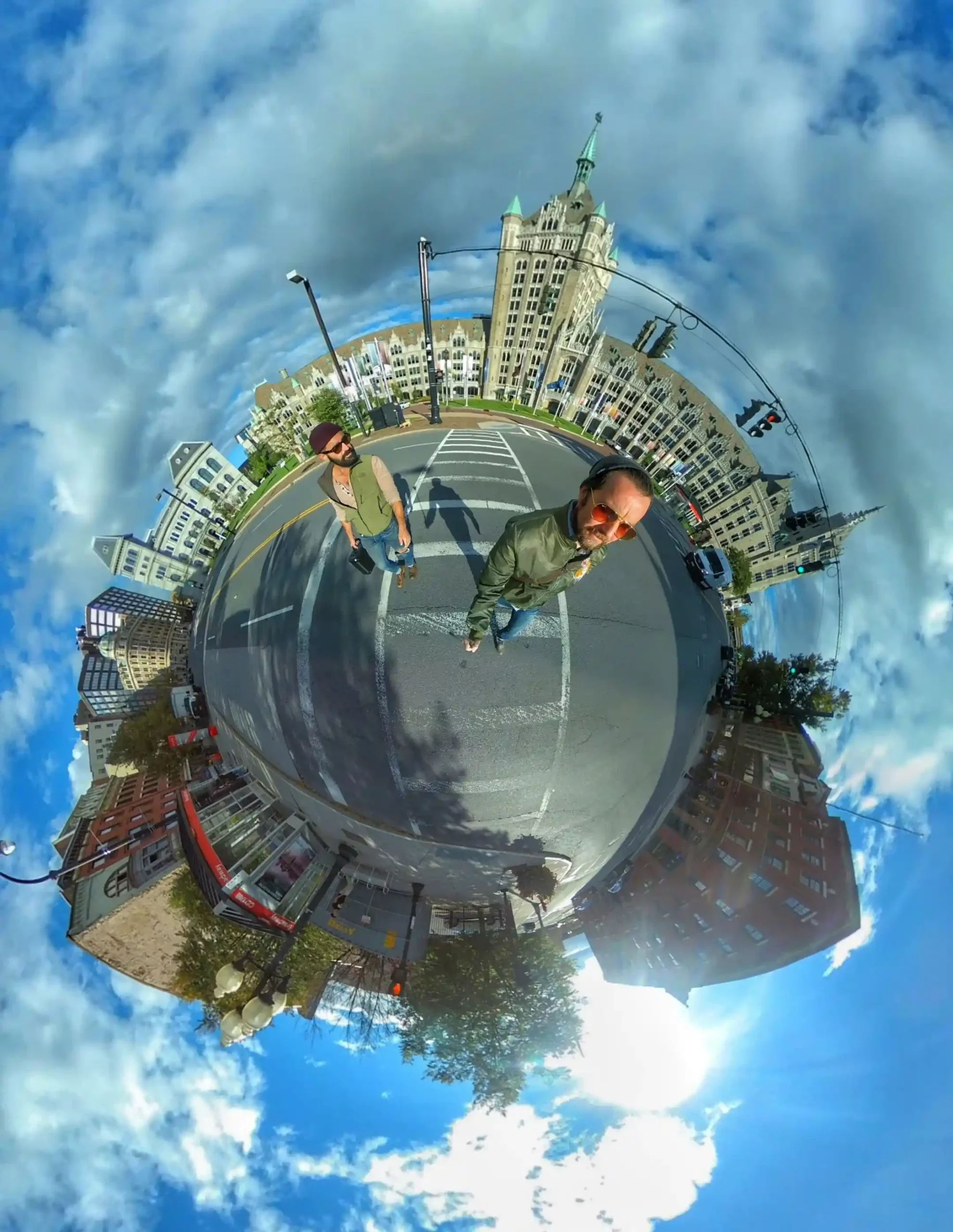 Visualisation d'une captation en vidéo 360 d'une ville