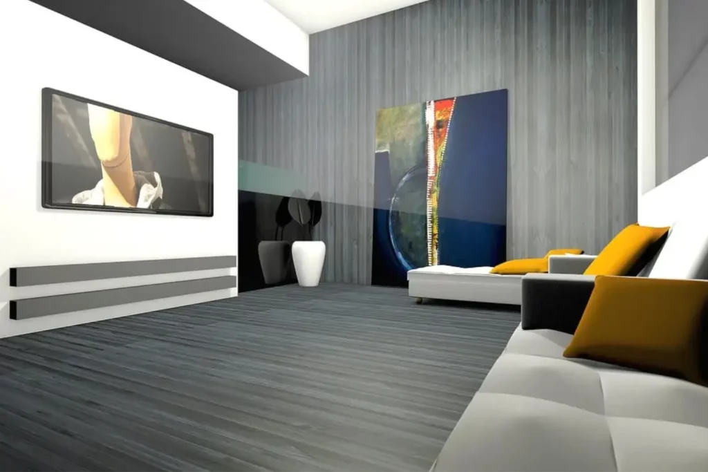 Modélisation 3D en réalité virtuelle montrant la différence de coût entre un décor conçu sur-mesure et la réutilisation de ressources par une agence de réalité virtuelle